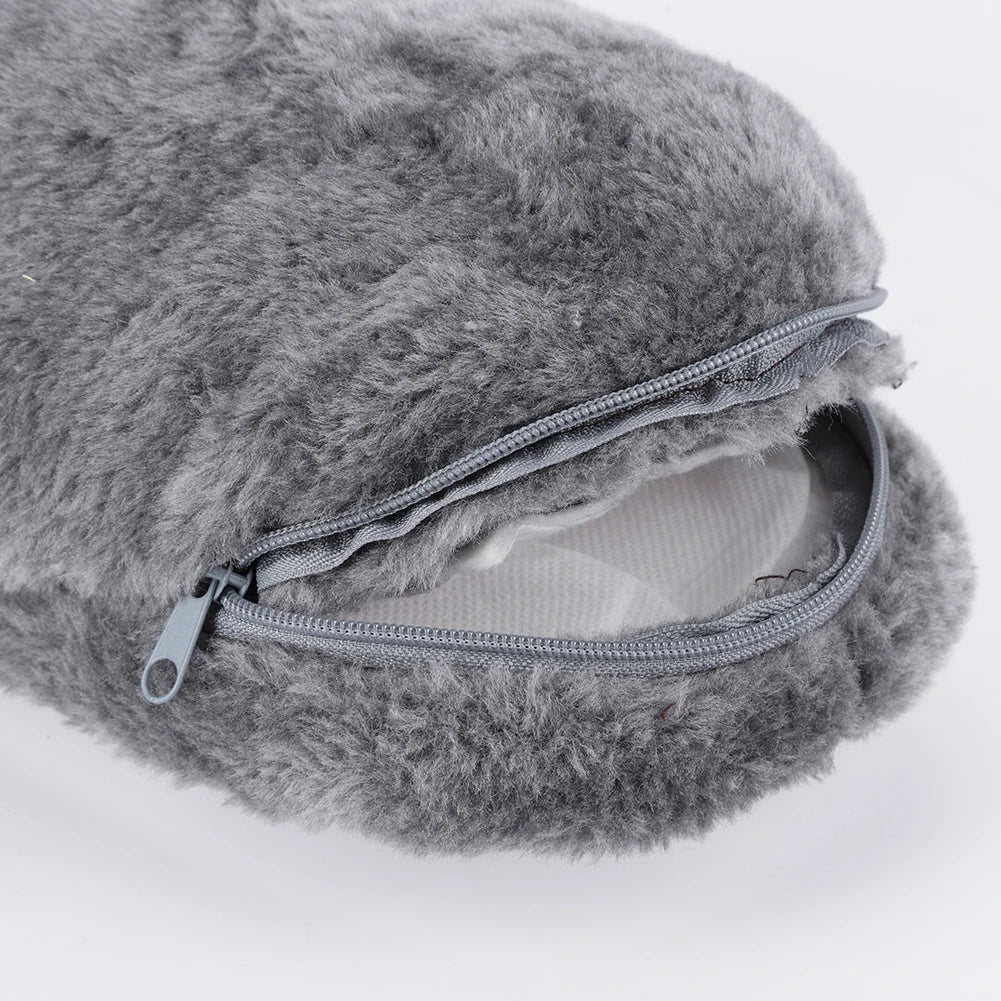 USB Heater Foot Shoes Winter Warm Snow Boots Comfortable Plush Warm Electric Slippers Foot Warmer Shoes for Men Women