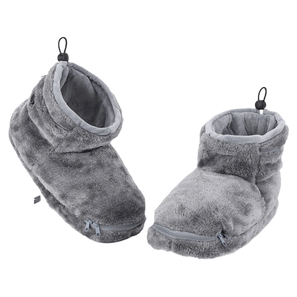 USB Heater Foot Shoes Winter Warm Snow Boots Comfortable Plush Warm Electric Slippers Foot Warmer Shoes for Men Women