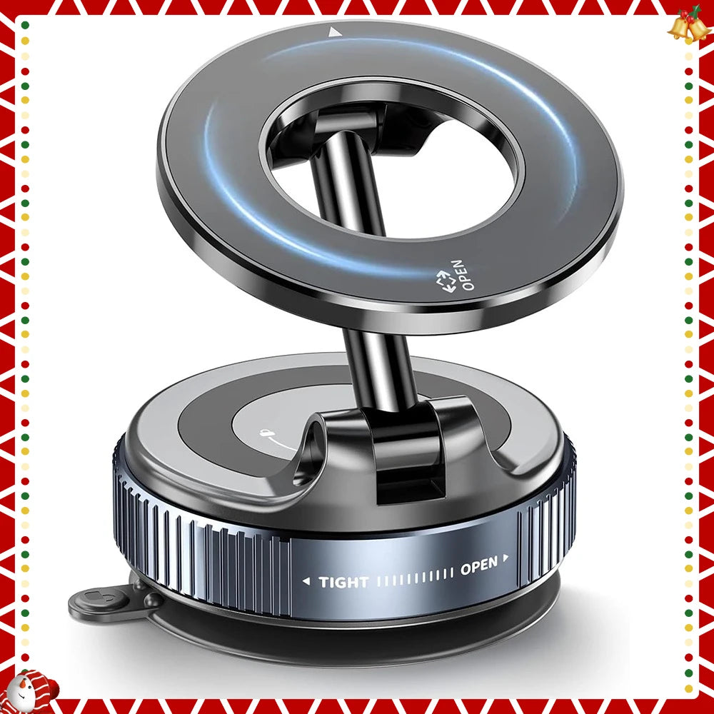 Vacuum Suction Magnetic Phone Holder for Magsafe 360° Adjustable Car Phone Mount & Retractable Vacuum Cell Phone Holders Phones