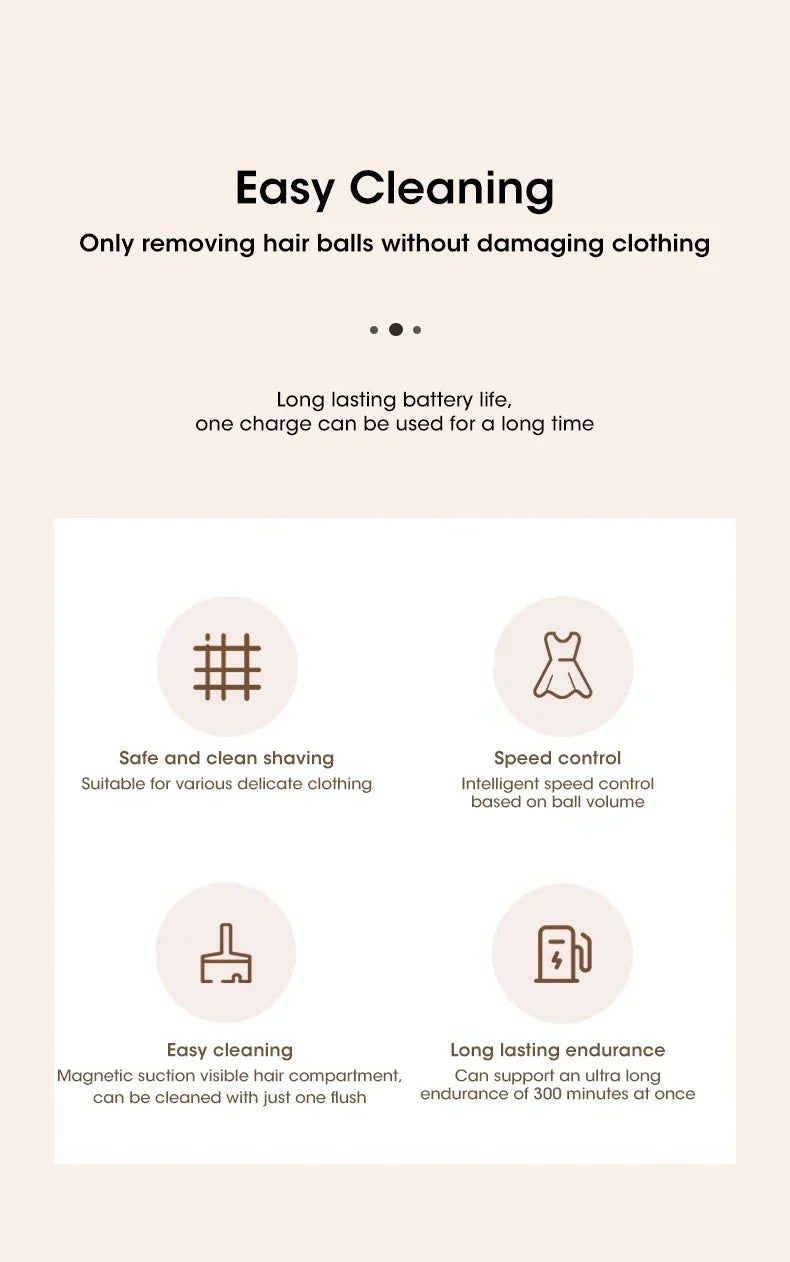 Lint Remover for Clothing Electric Pellet Fluff Remover Rechargeable Portable Fabric HairBall Shaver Removes Lint from Clothes